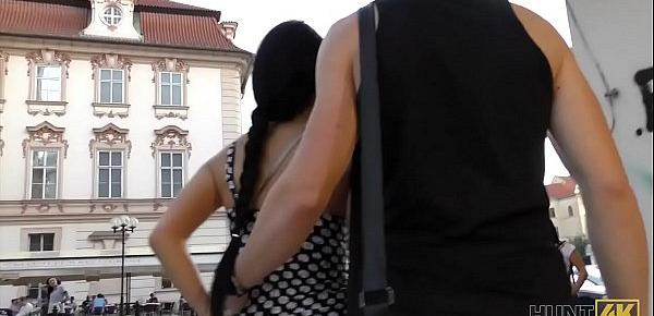 HUNT4K. Skinny babe Erica Black needs a lot of cash thats why she becomes slut